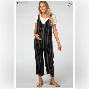 PinkBlush Black Wide Leg Maternity Jumpsuit